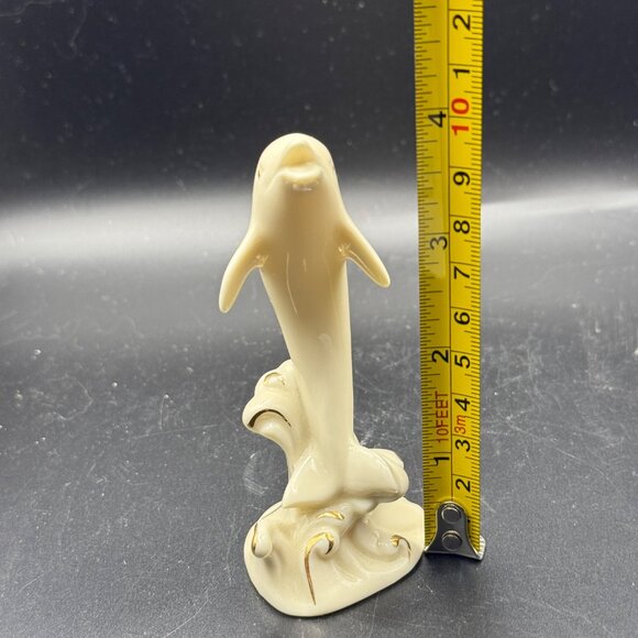 Lenox Dolphin Figurine Handcrafted Porcelain With Gold Accents 4" Tall - Picture 5 of 5